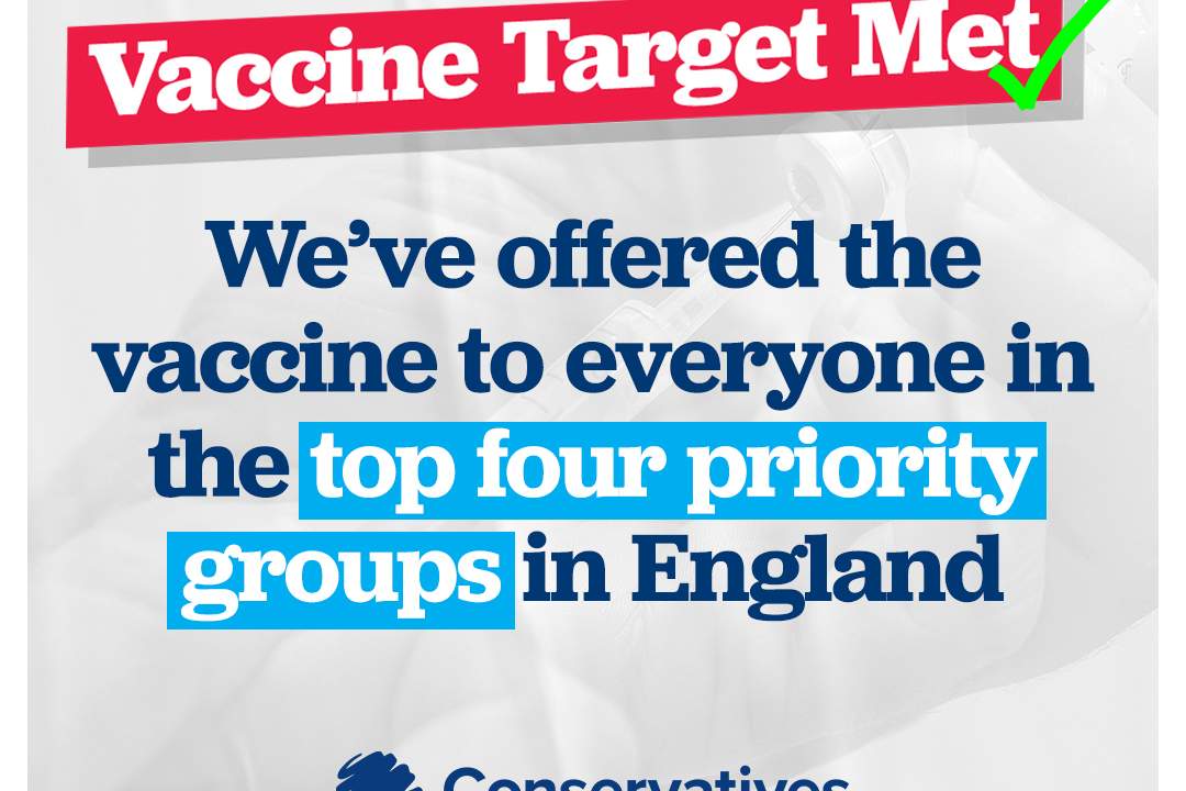 People aged 70+ and the clinically extremely vulnerable have been invited for a vaccine - 15million vaccinations